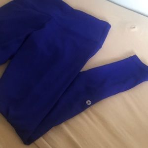 Bright blue yoga pant size small